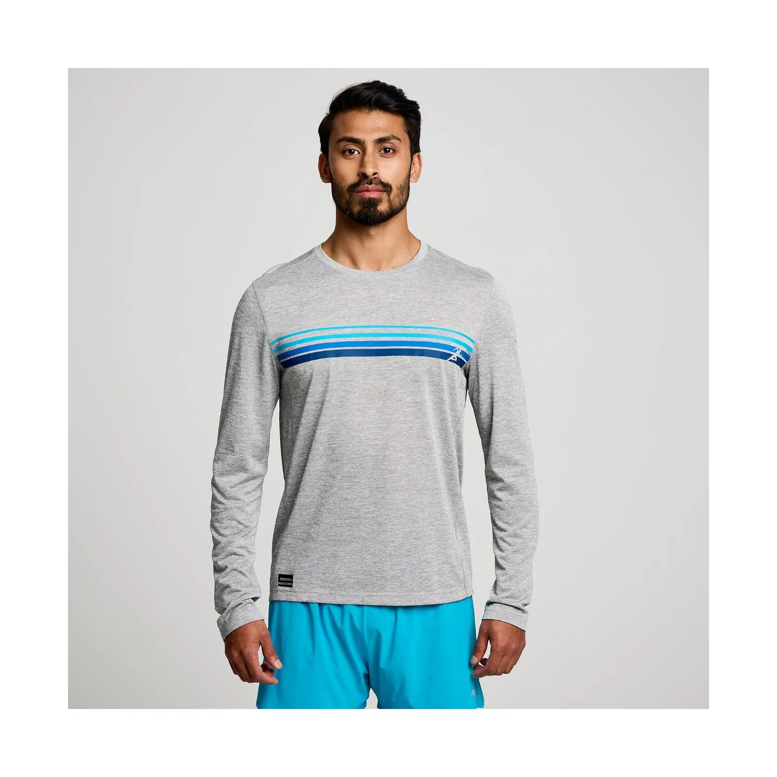 Чоловіча футболка Saucony STOPWATCH GRAPHIC LONG SLEEVE