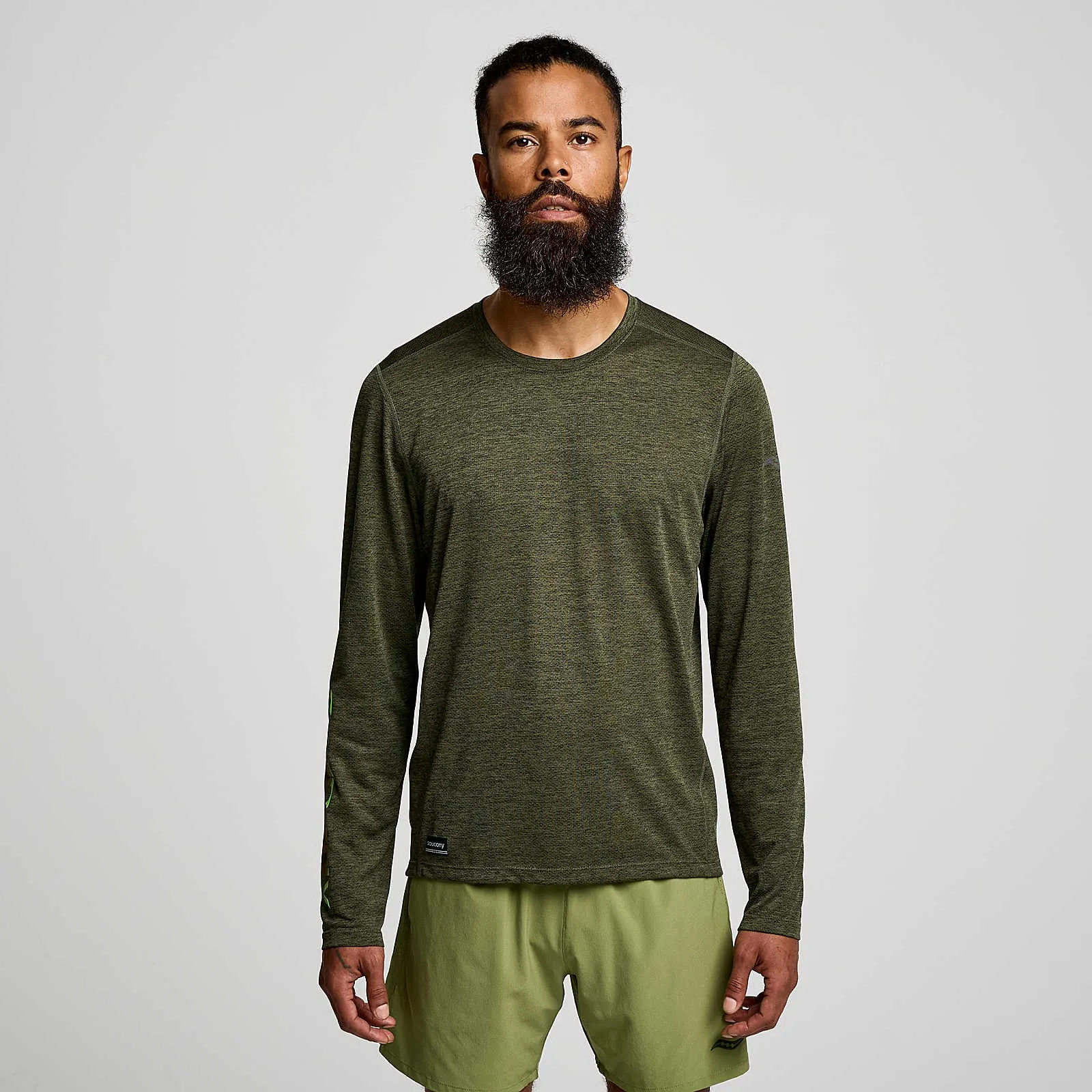 Чоловіча футболка Saucony STOPWATCH GRAPHIC LONG SLEEVE