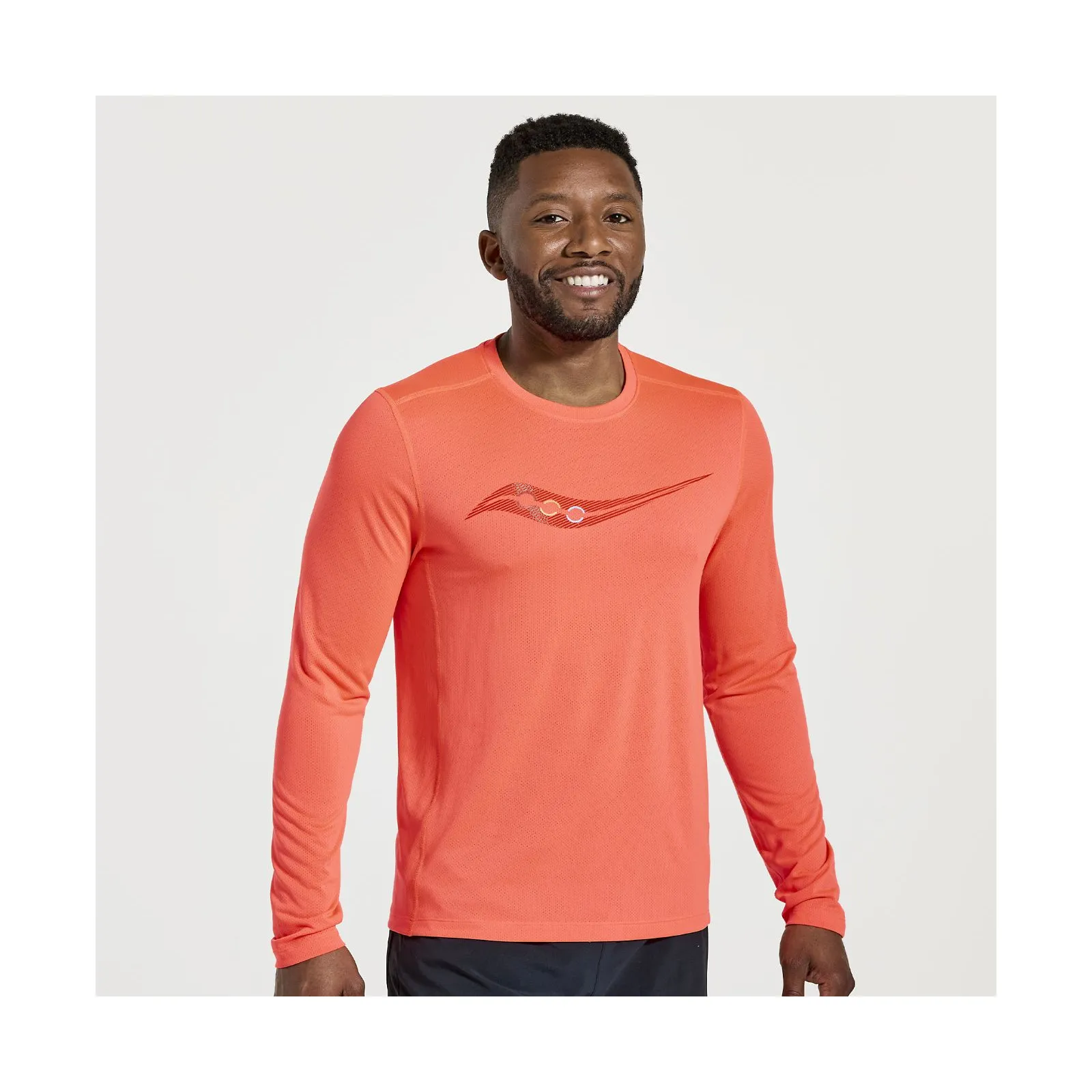 Чоловіча футболка з довгими рукавами Saucony Stopwatch Graphic Long Sleeve