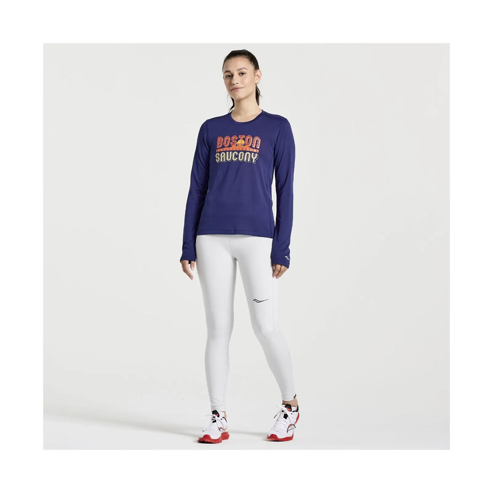 Жіноча футболка з довгими рукавами Saucony Stopwatch Graphic Long Sleeve