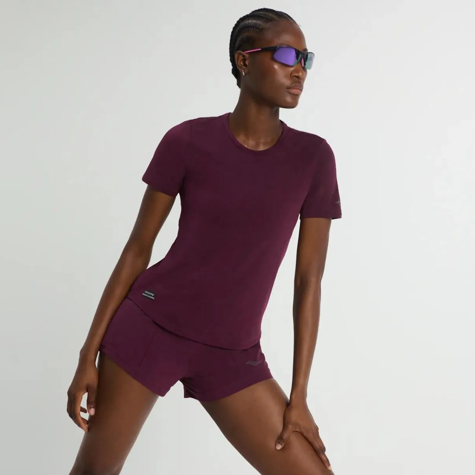 Жіноча футболка Saucony STOPWATCH SHORT SLEEVE