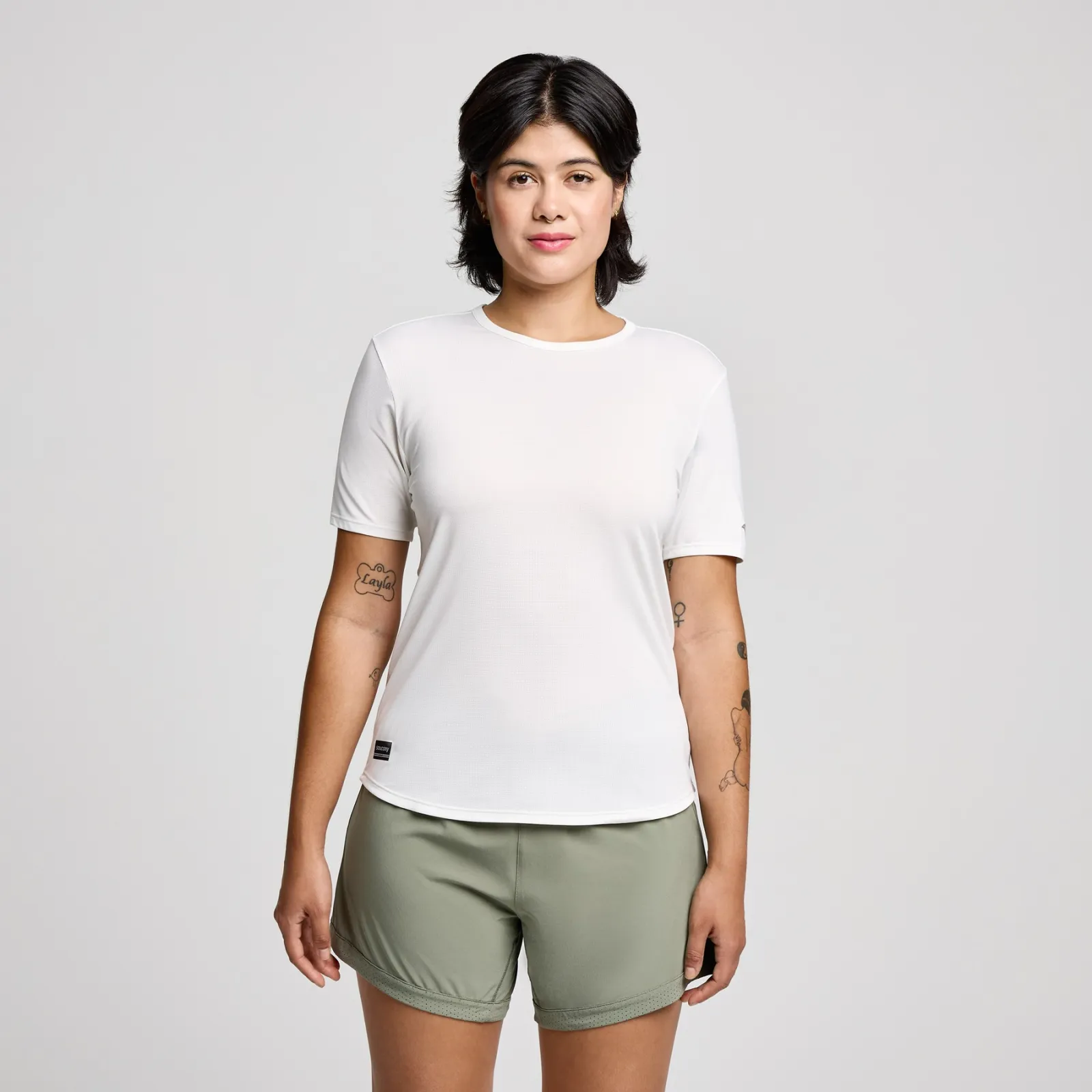 Жіноча футболка  Saucony STOPWATCH SHORT SLEEVE