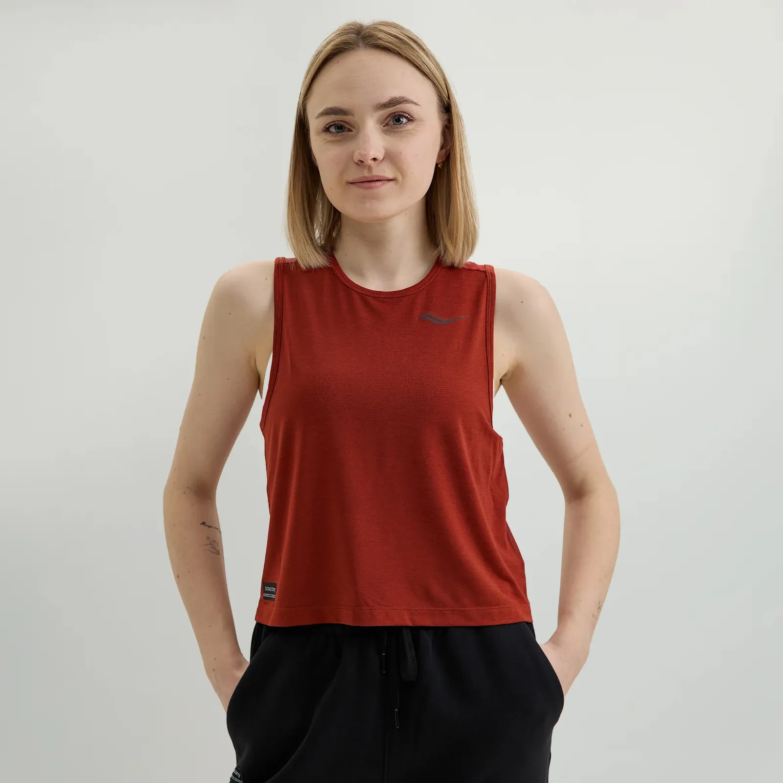 Жіноча майка Saucony STOPWATCH CROP TANK