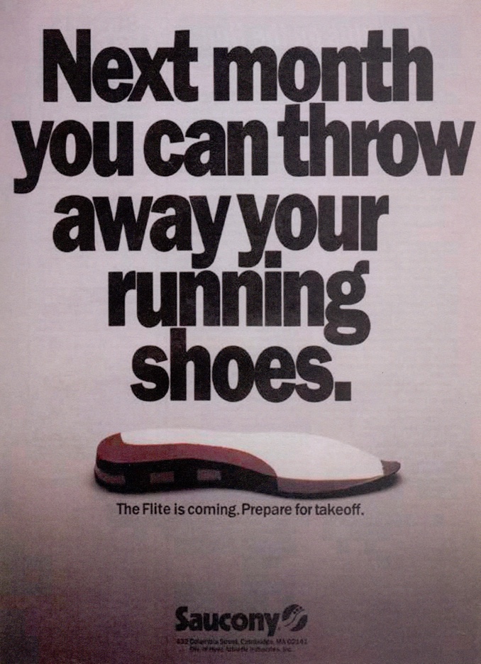 Next month you can throw away your running shoes.
